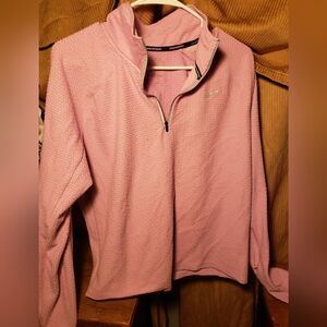 Large Pink Nike half zip Pull over